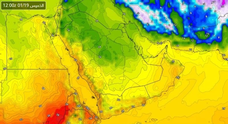 طقس السعودية الأسبوع القادم